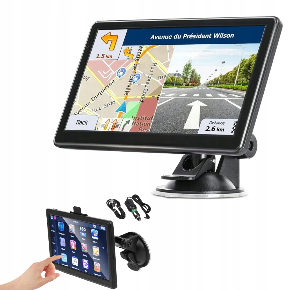 Nawigacja samochodowa Gps dla Ciężarówek Truck 7 Cali Ekran Led