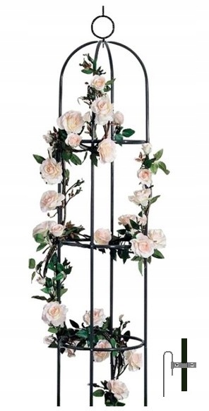 

Pergola Ogrodowa Obelisk Słup Kwiaty 190cm 4 Kotwy