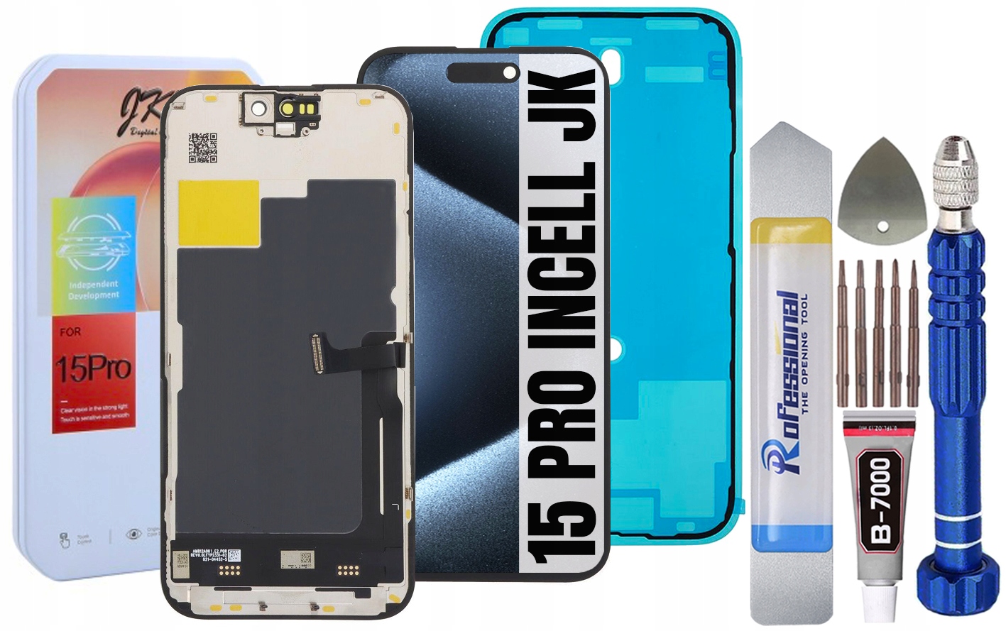 Displej Pro Iphone 15 Pro Incell Jk IC LCD Displej Těsnění