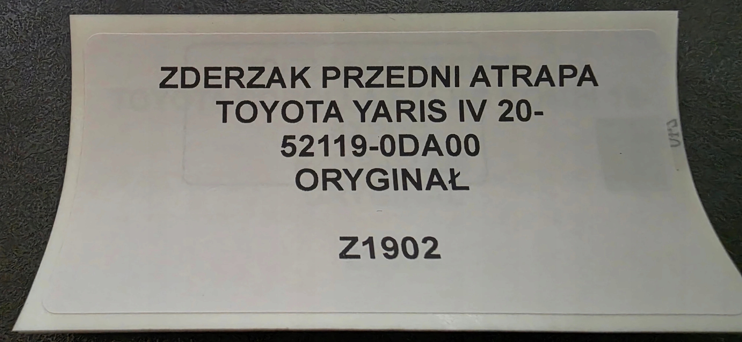 front bumper grille TOYOTA YARIS IV 20- original 52119-0DA00