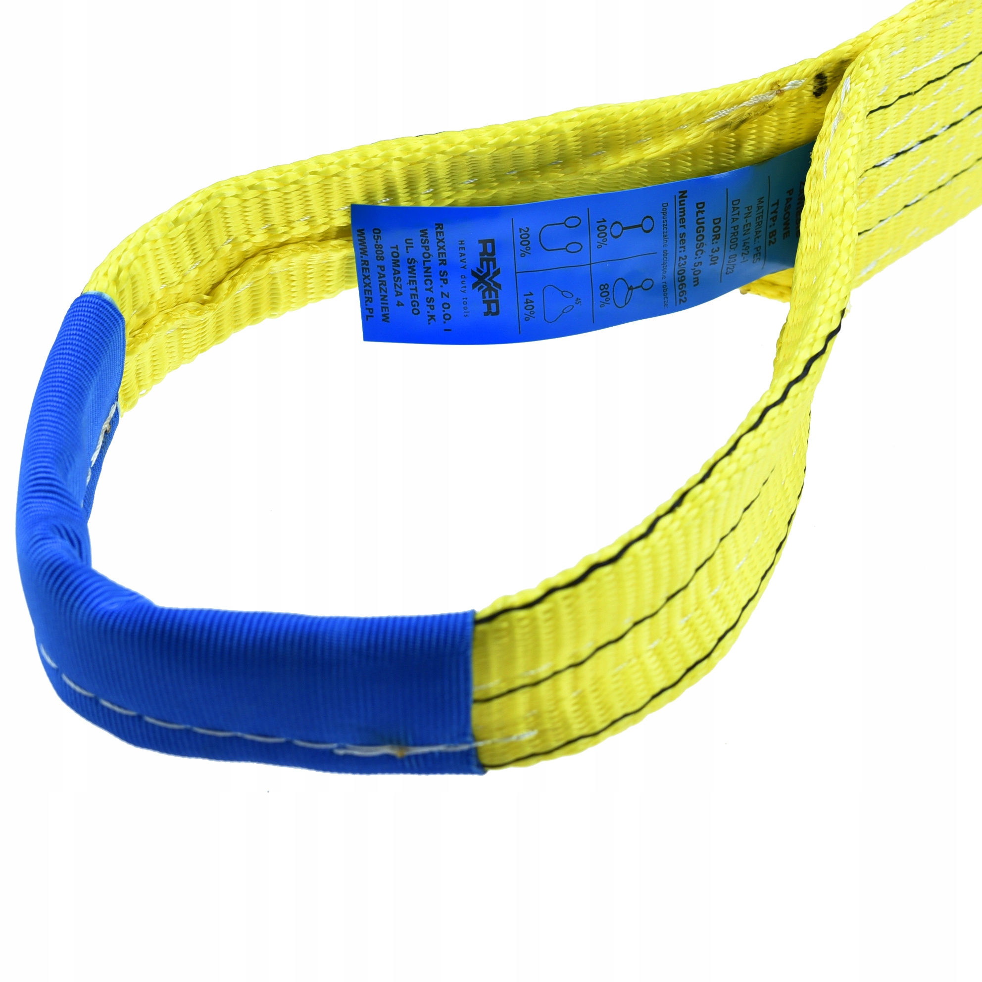 ZAWIESIE PASOWE 3T 4m 90mm ZAWIESIA DŹWIGOWE Wytrzymałość 3 t