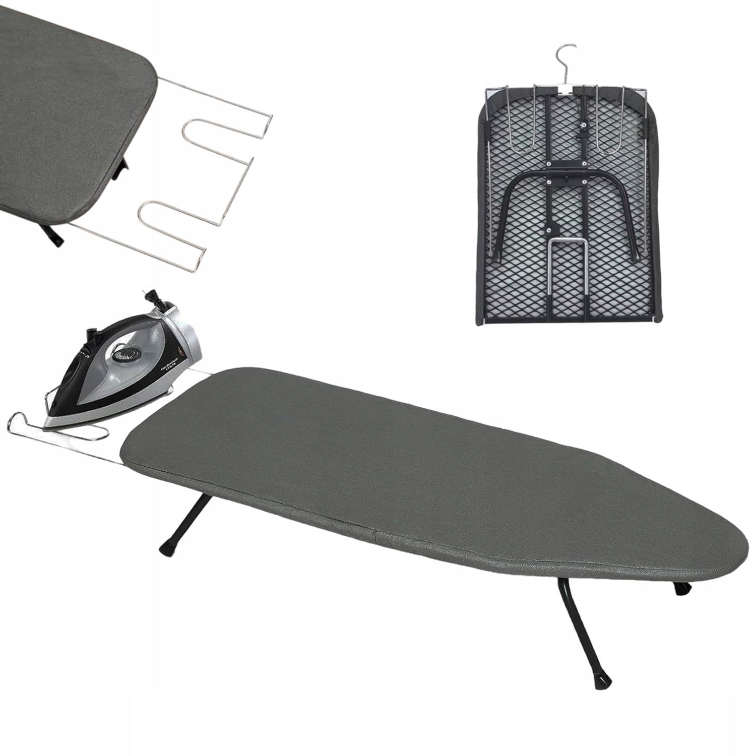 Levně Moderní Skládací Žehlicí Prkno S Přenosnými Háčky