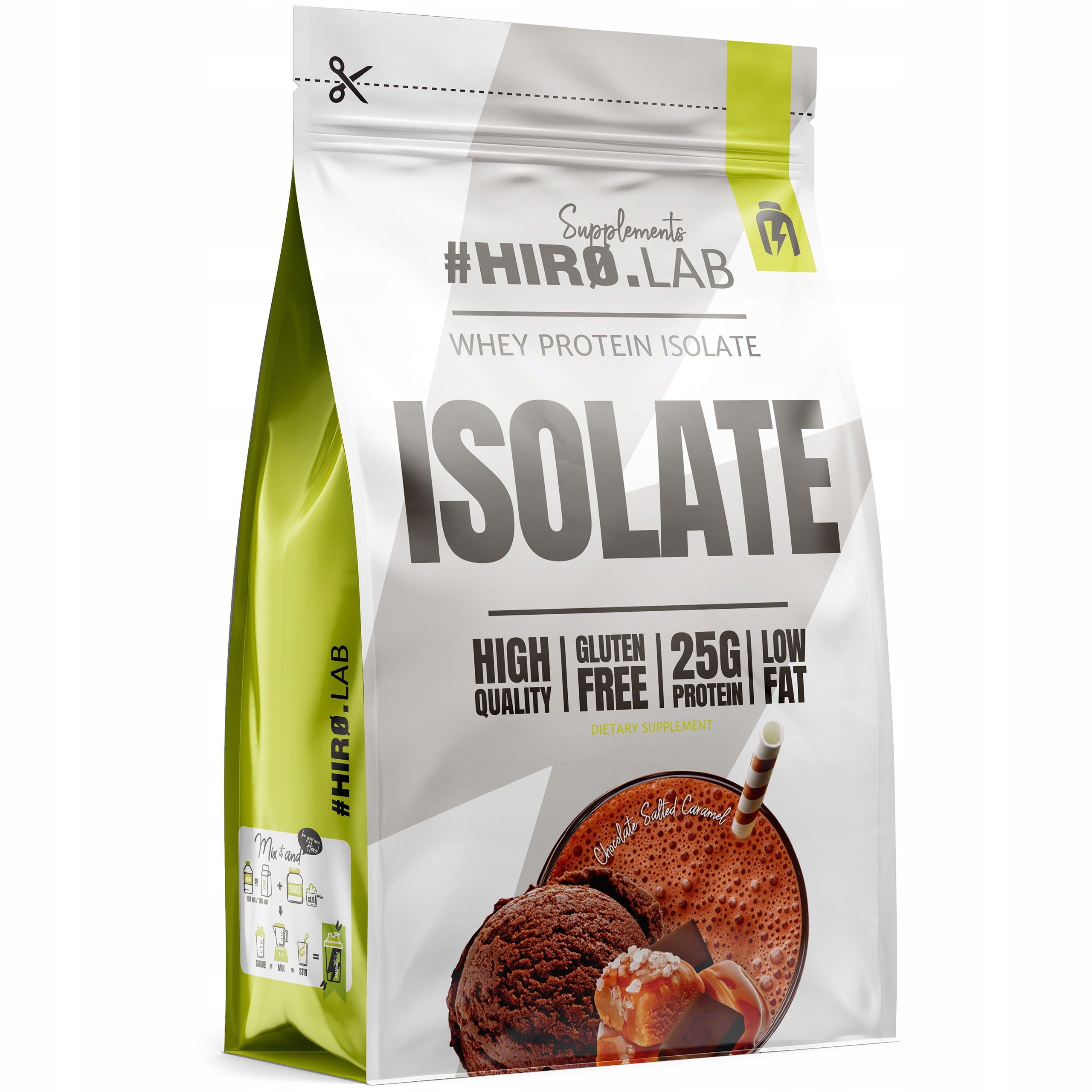 Protein Hiro.lab izolát Wpi prášek 700 g čokoláda – slaný karamel