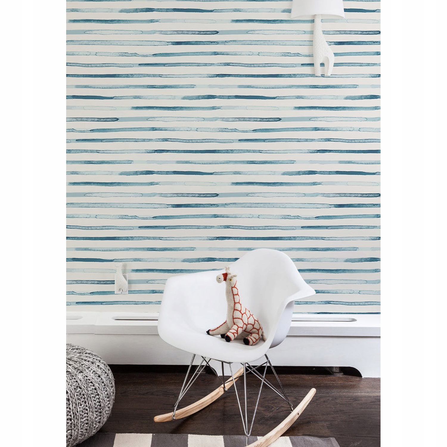 

Tapeta ścienna Malowane niebieskie linie 250x250cm