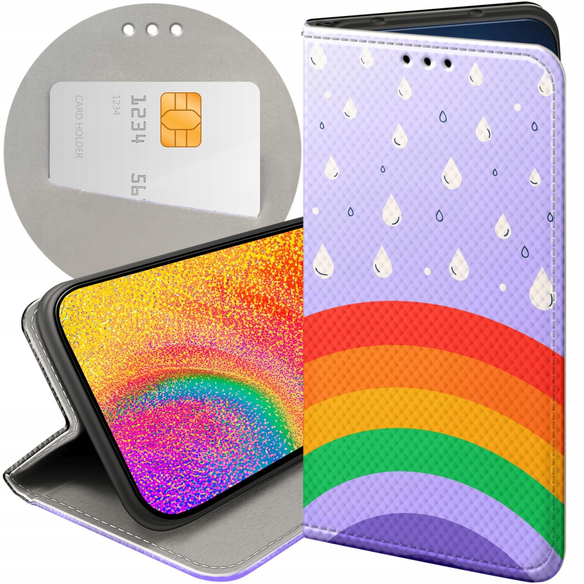 Etui Z Klapką Do Xiaomi Poco M3 Pro M3 Pro 5G Tęcza Rainbow Futerał