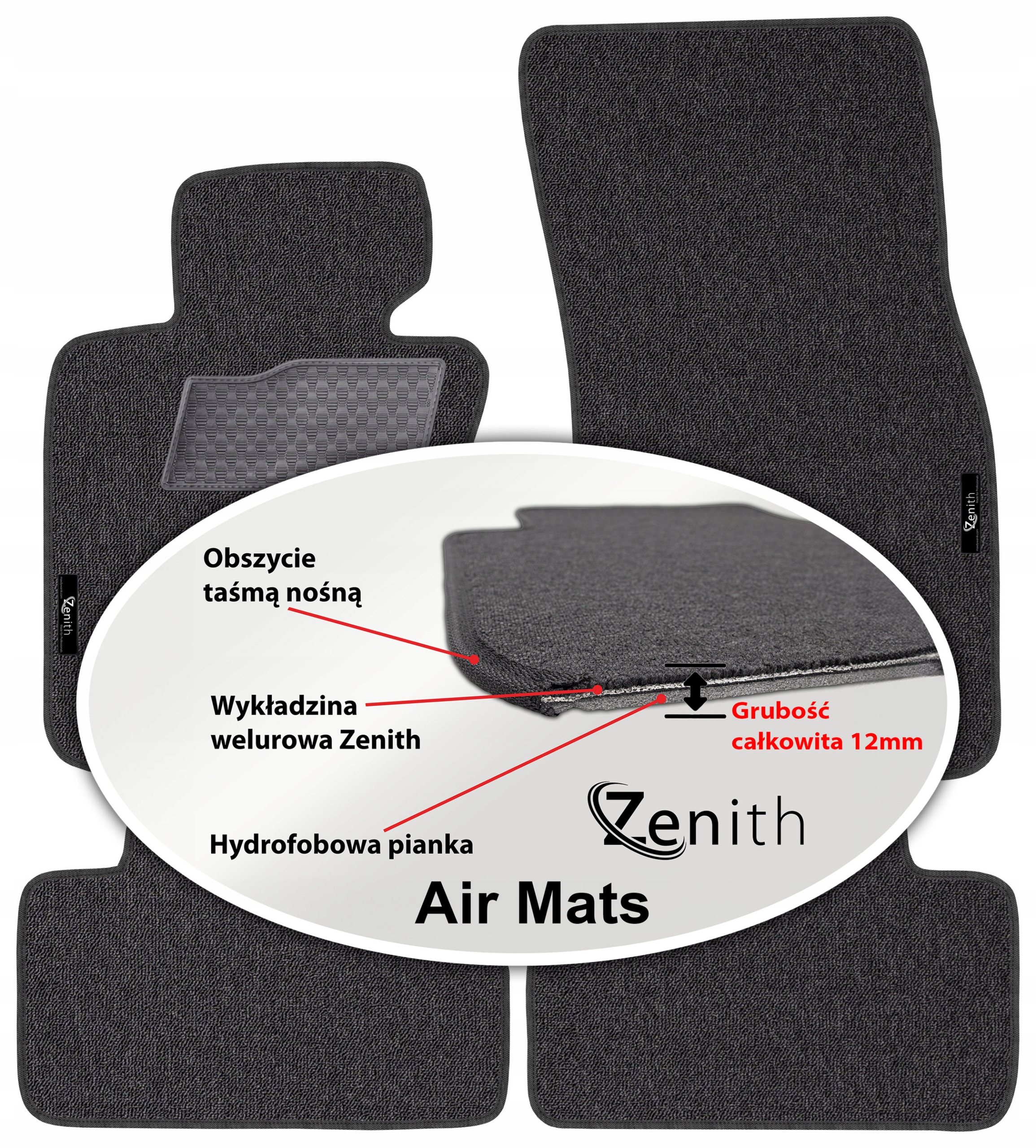 Bmw 6 E63 Coupe 2004-2010 Velurové koberce do auta Zenith Air Mats