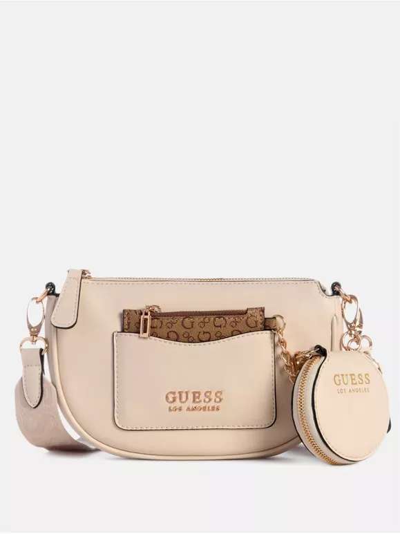 Guess dámská kabelka, crossbody Espoir mléčná