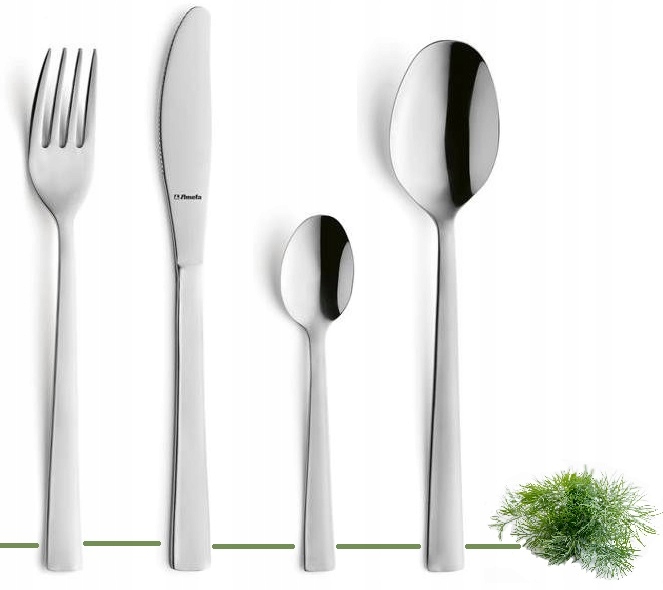 AMEFA SZTUĆCE PADOVA 1561 ŁYŻKI STOŁOWE OBIADOWE 12 OSÓB NIERDZEWNE KOMPLET Liczba elementów w zestawie 12