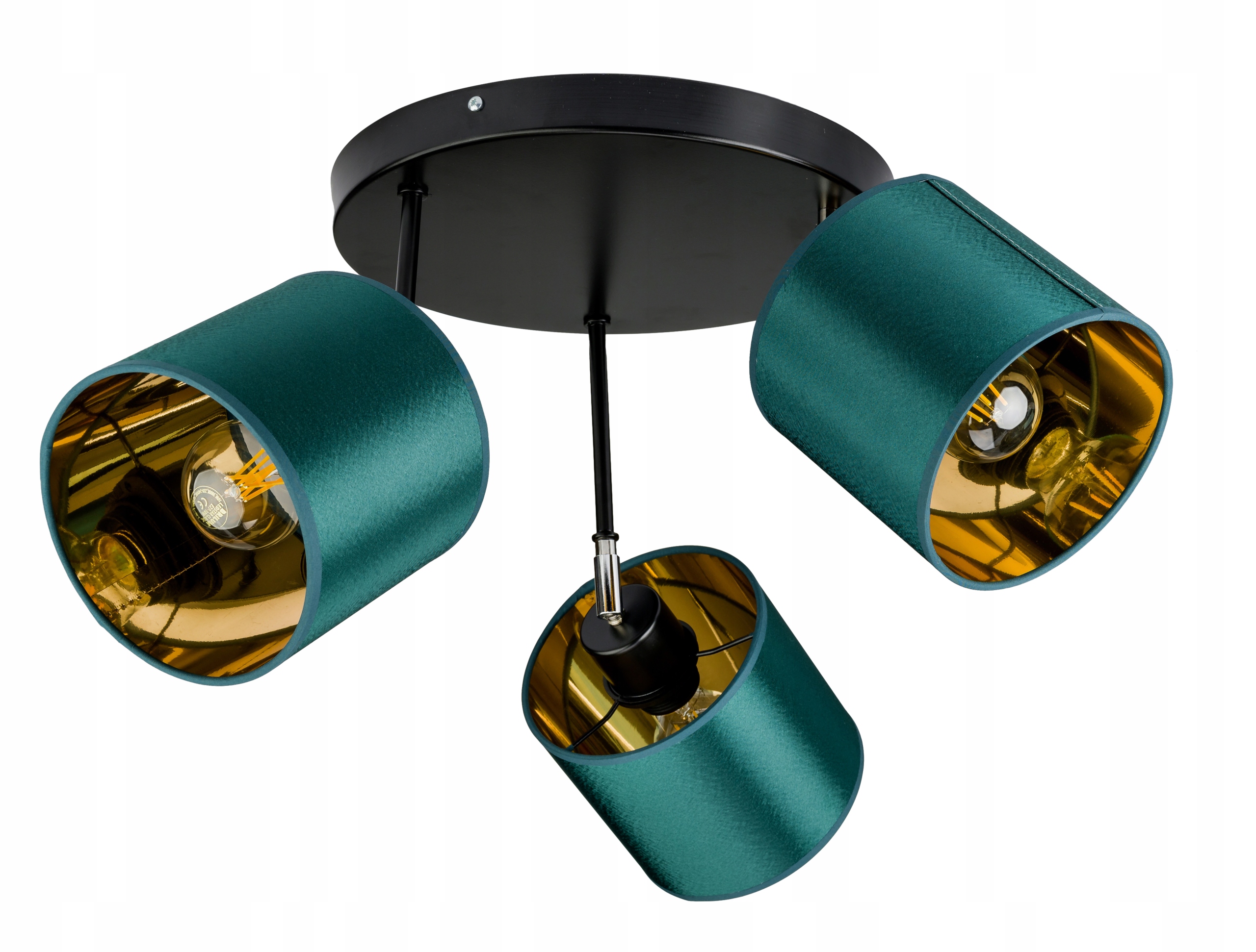 Lampa stropní svítidlo pohyblivý lustr sufiová Abażur zlatá