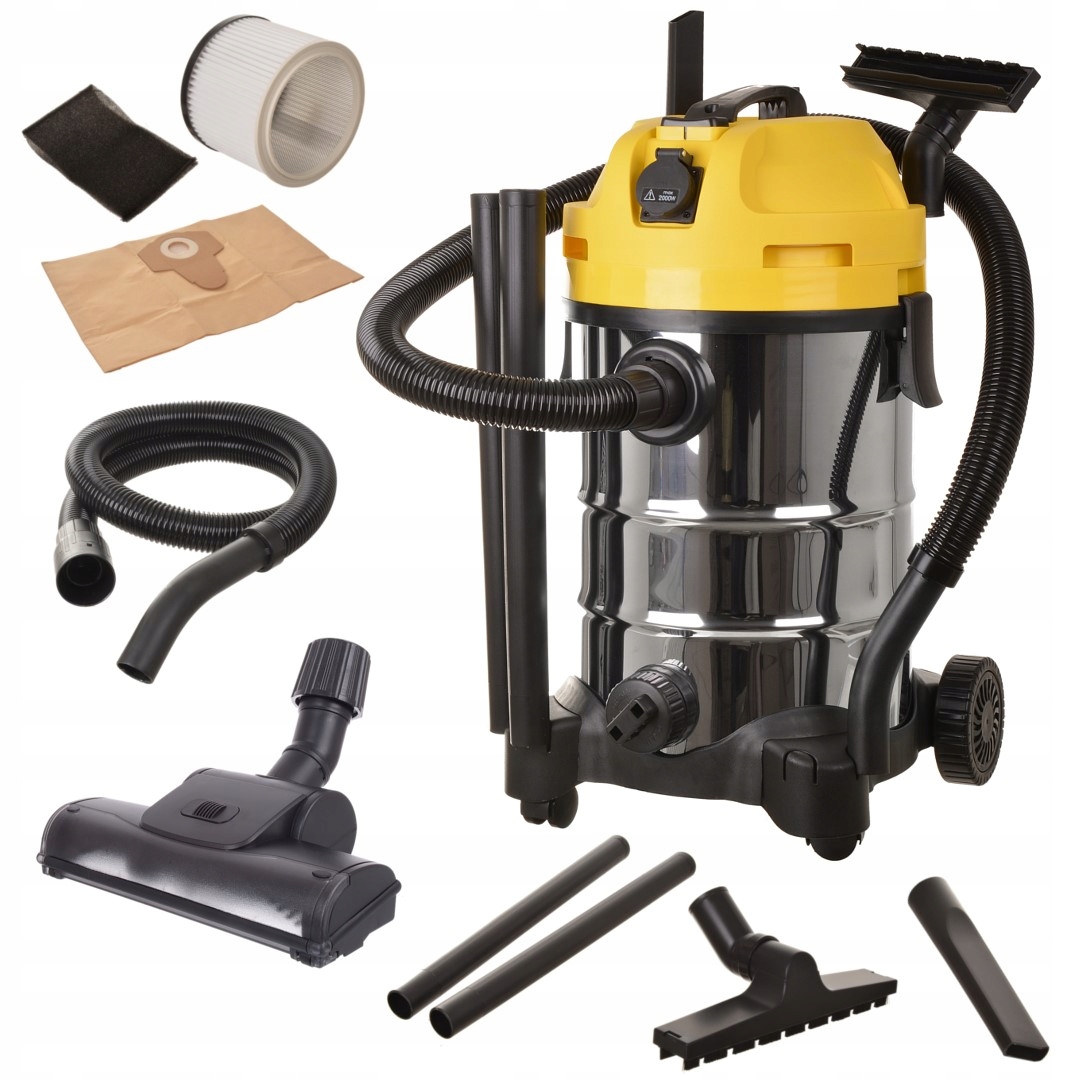 

Odkurzacz budowlany 30L przemysłowy turboszczotka