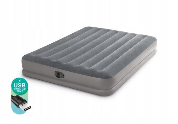Dvoumístná matrace 152 x 203 x 30 cm s vestavěnou Usb pumpou Intex 6411