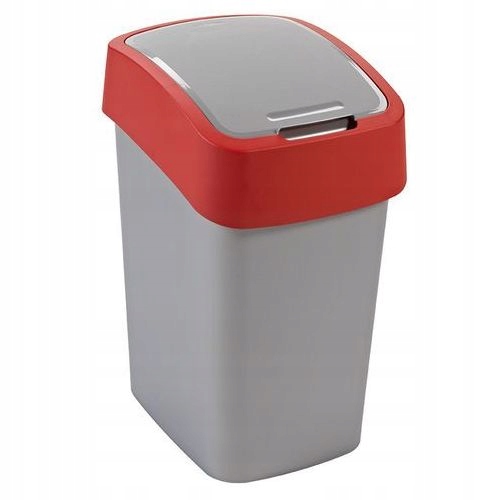 

Curver Kosz na śmieci Flip Bin 25l szary/ czerwony