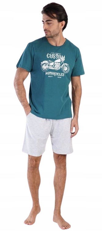 Pánské Pyžamo Motocykl California Custom Motorcycles Build & Repare XXL