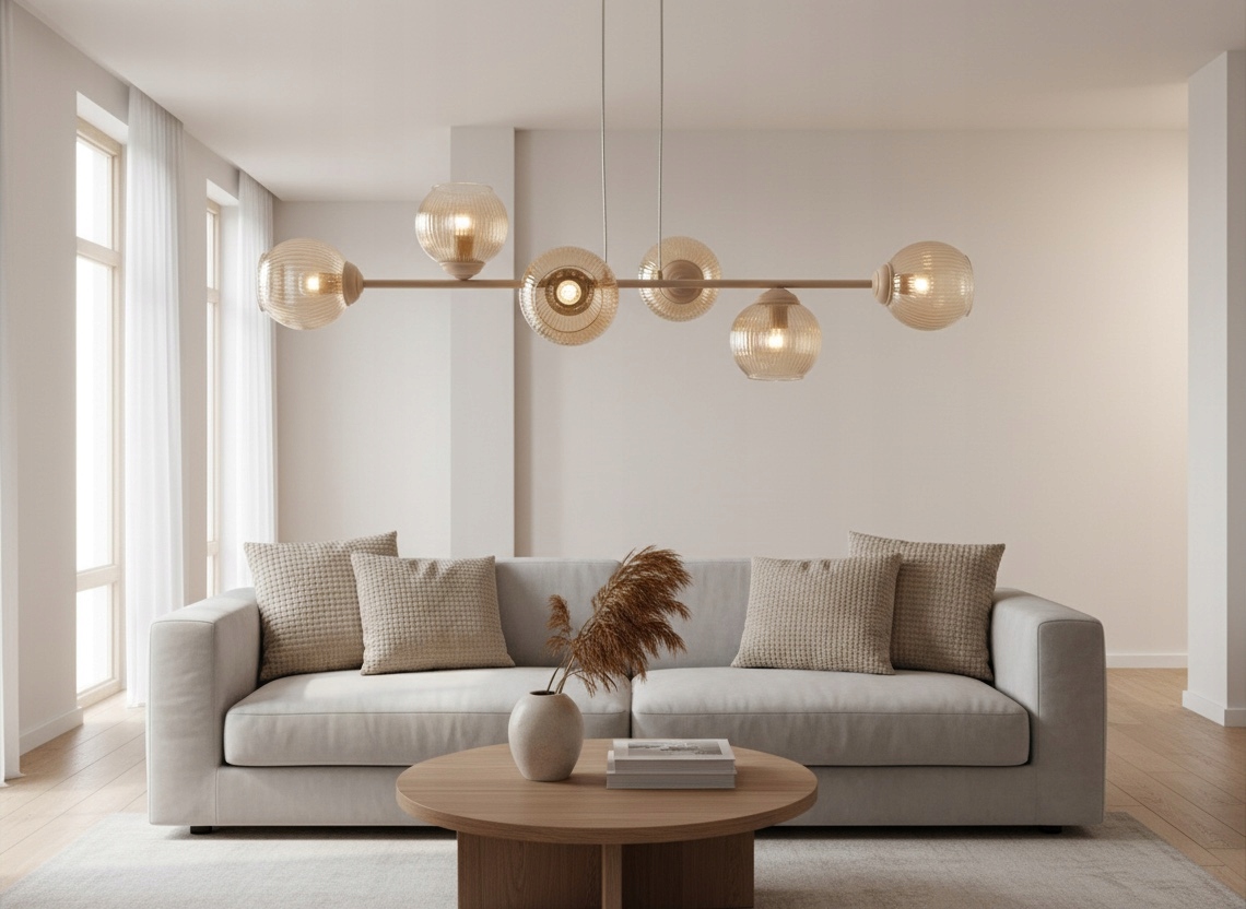 Lustr Stropní Svítidlo Bono 6 Kašmír 6x E27 Medový Pruh Euro-lamp