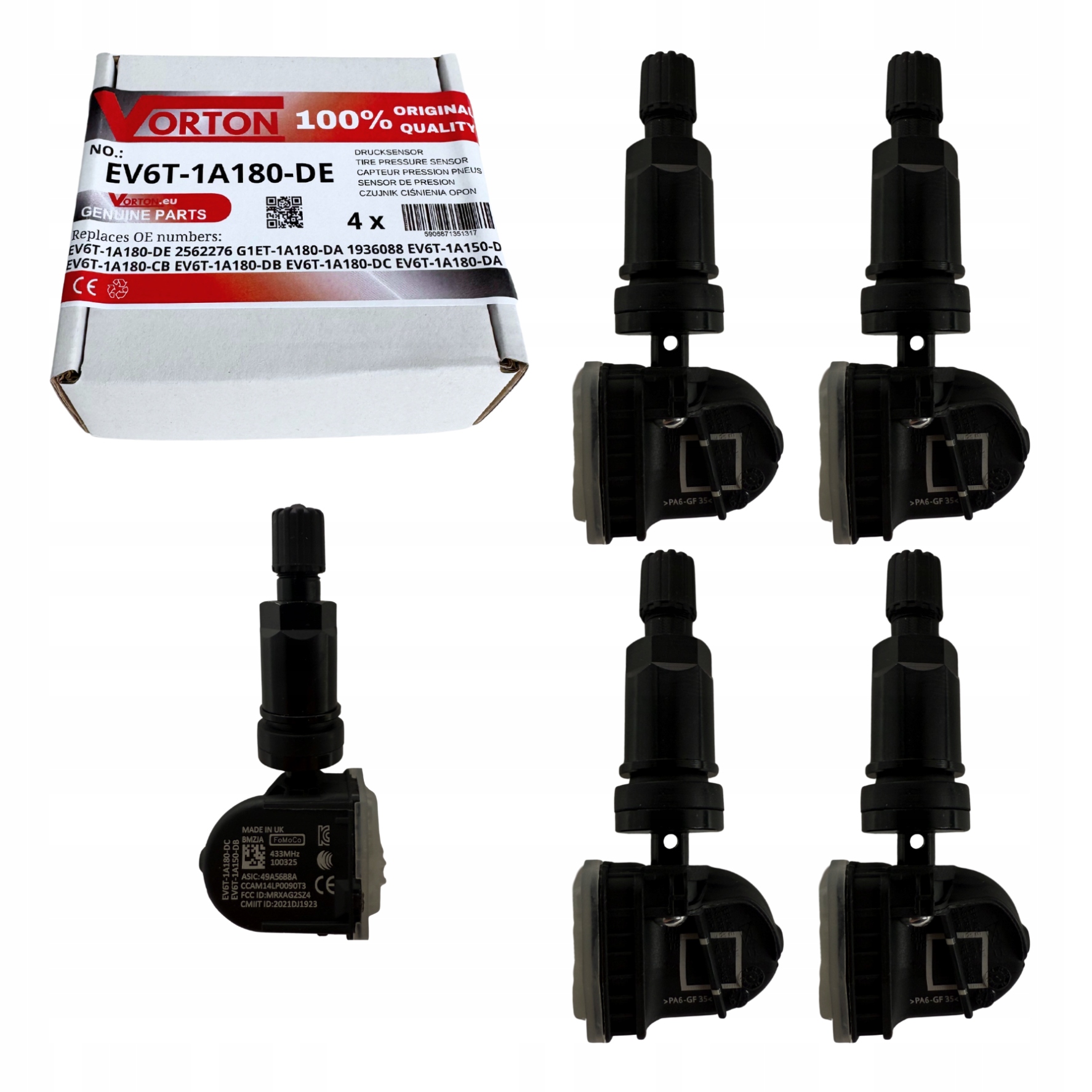 Snímače Tlaku Vzduchu Pneumatika Koles Tpms Ford Focus Mk3 St Rs Ecosport