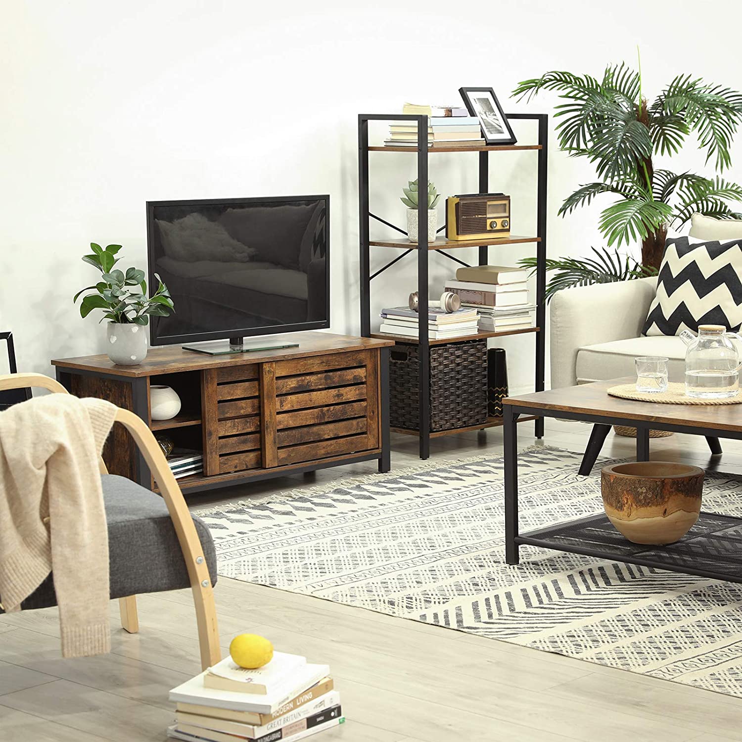 Regał Półka do Salonu Industrialny Loft Rustykalny Kolekcja Industrial