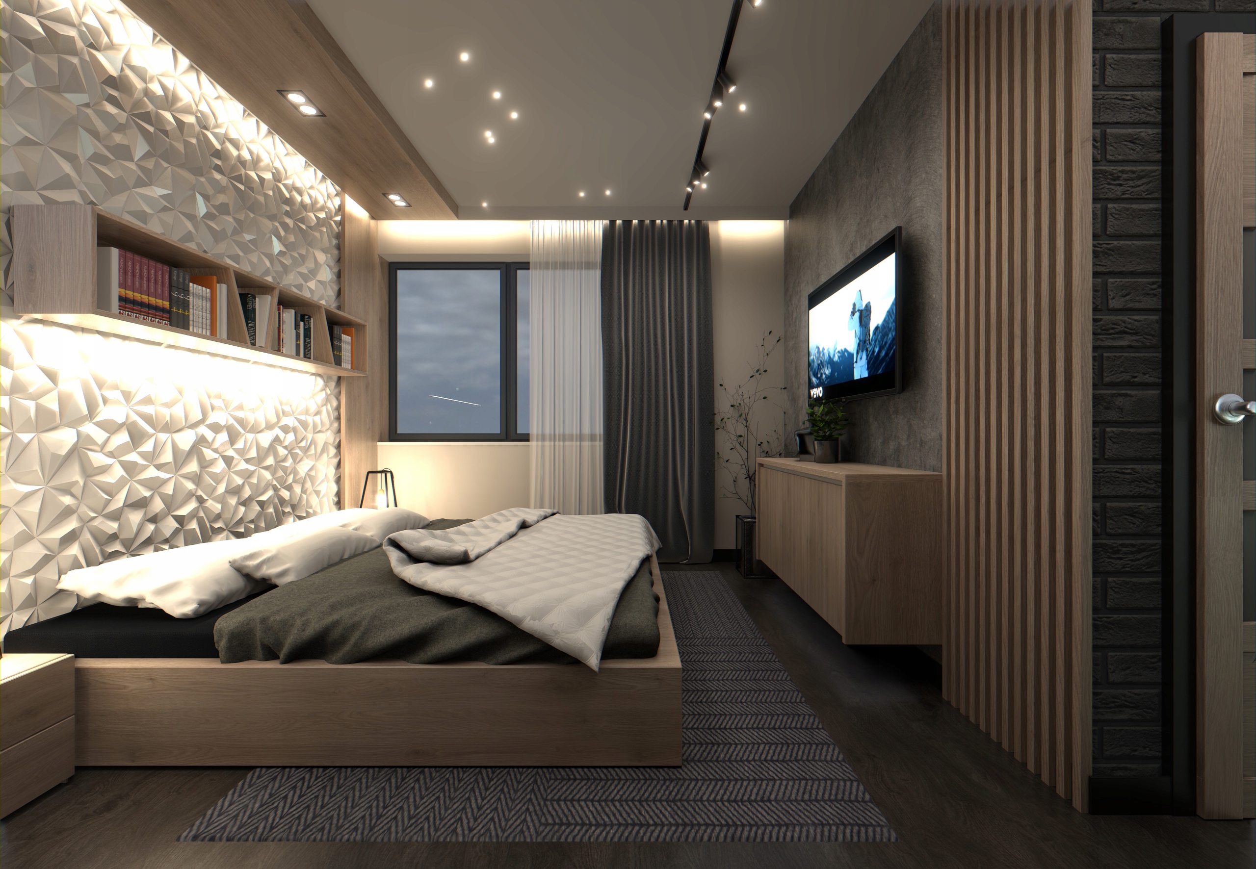 Styropianowe panele ścienne 3D Diament 60x60 cm Grubość 25 mm