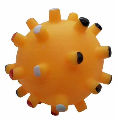 

gumowa piłka z piszczałką wielkość 6,5 cm