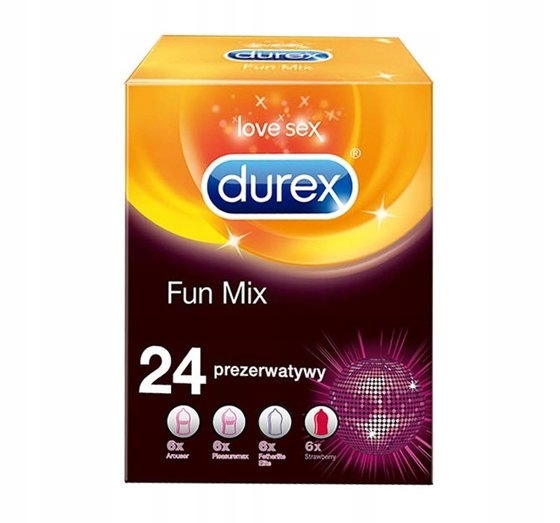 

Prezerwatywy Durex Fun MIX 24 Sztuki