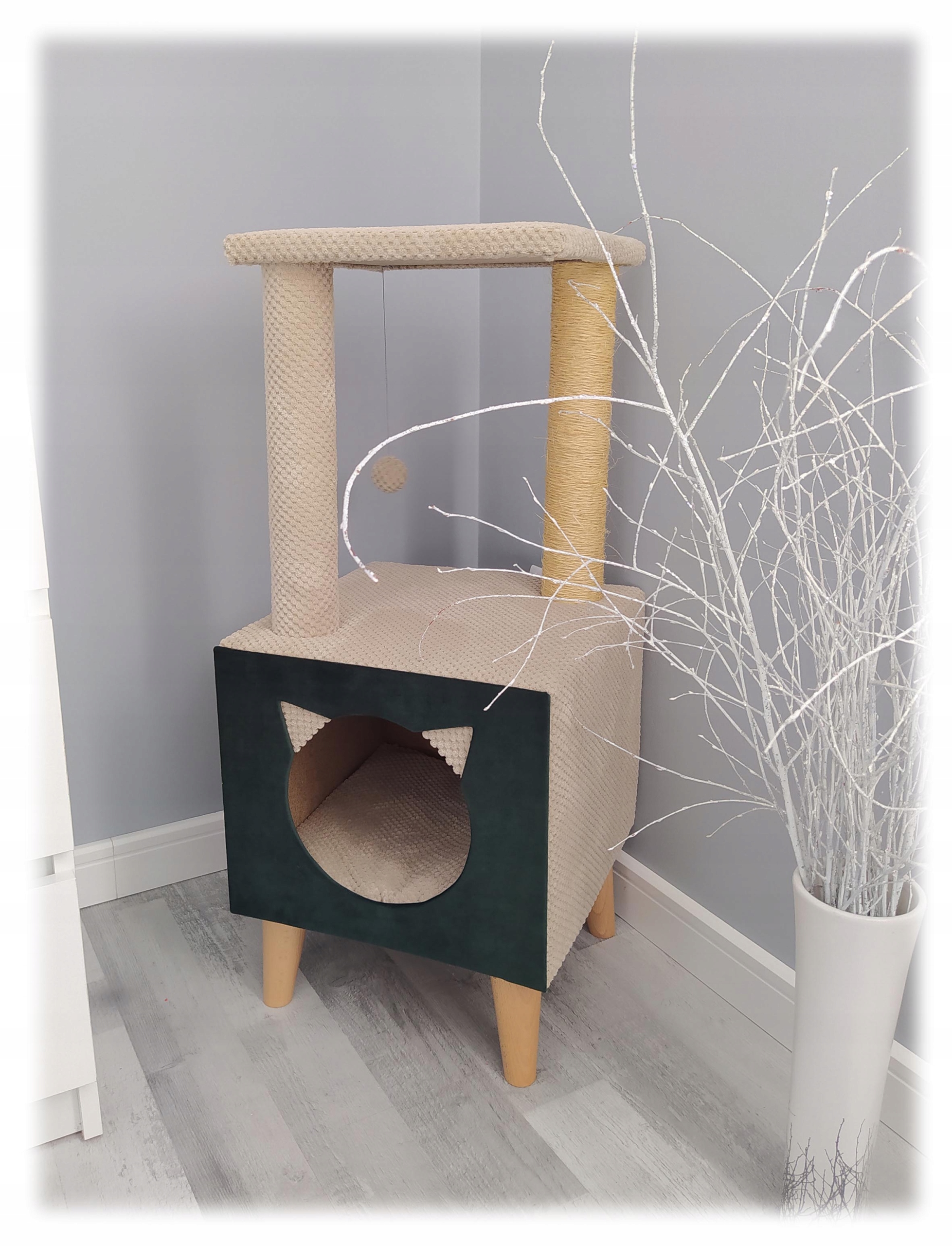 Škrabadlo Pro Kočky Pelíšek Moderní Nožky Buk