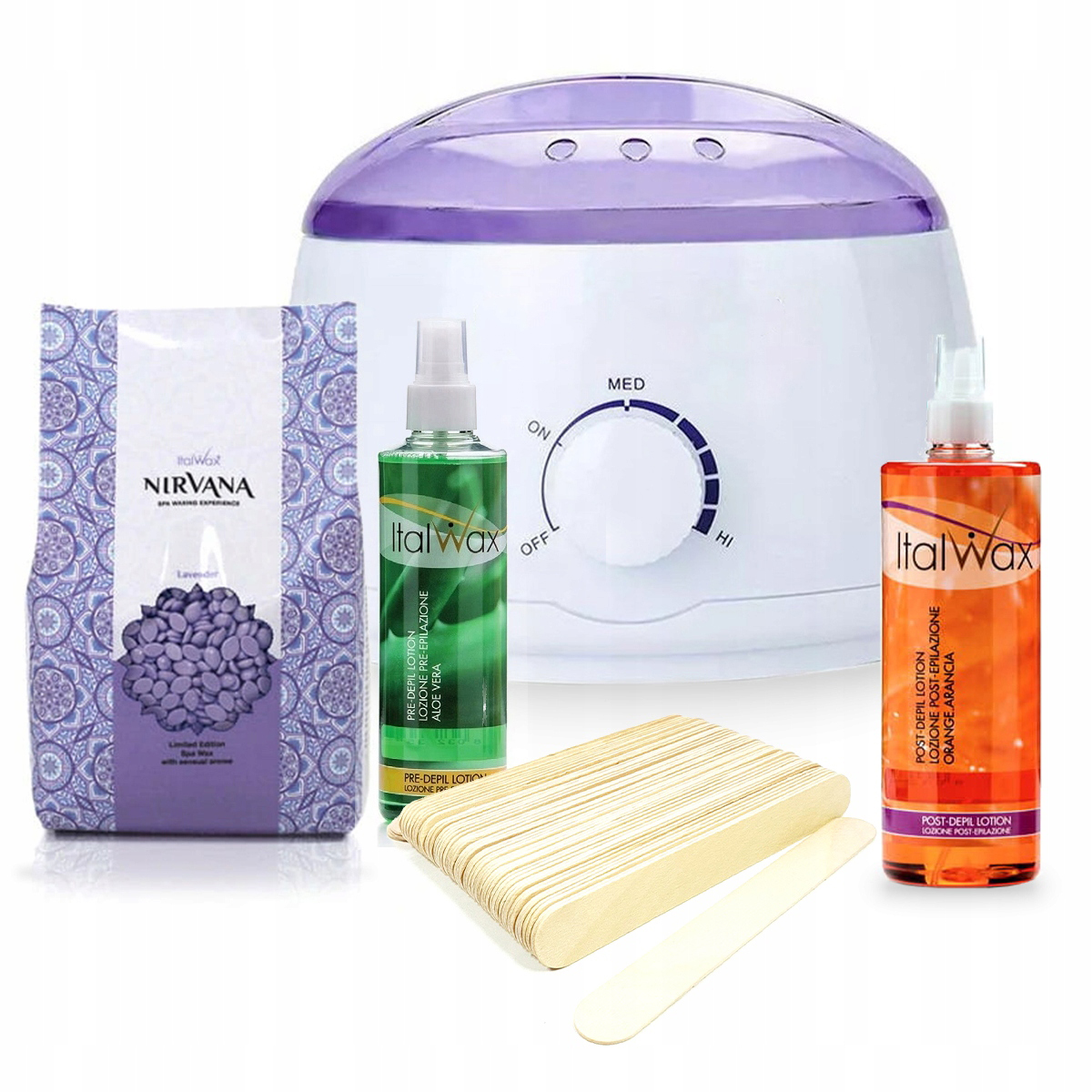 DEPILACJA Podgrzewacz lotion WOSK Twardy Lavender