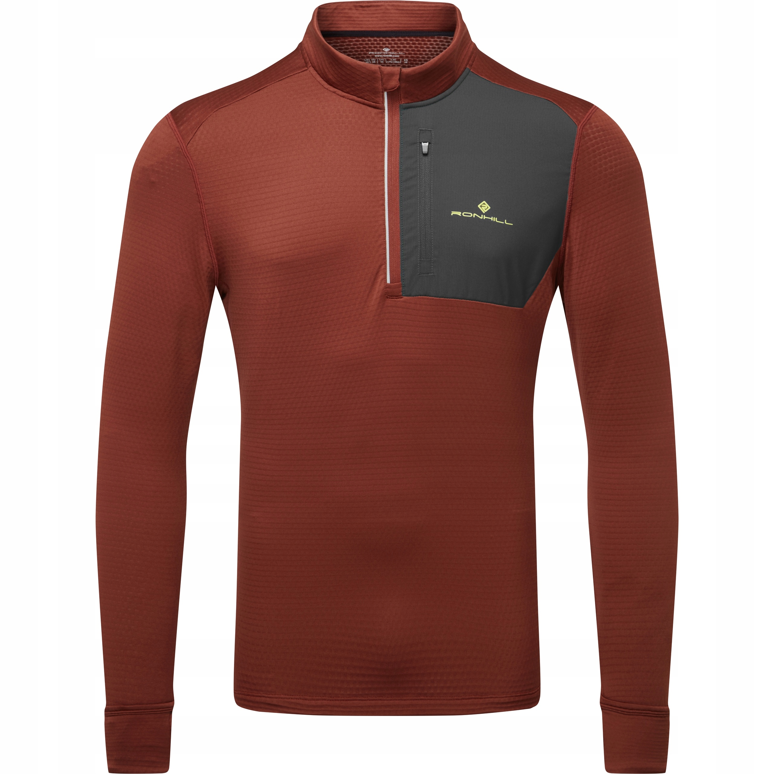 Bluza do Biegania Ronhill Sportowa Męska Tech Winter 1/2 Czerwona L