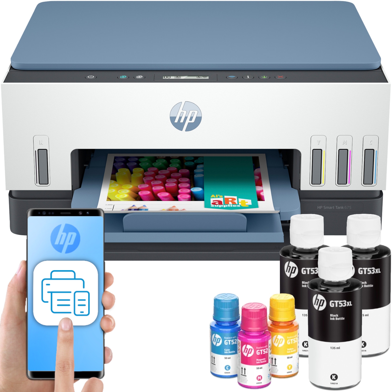 Multifunkční tiskárna Hp Smart Tank Duplex Tisk Sken Kopie Wifi Inkousty