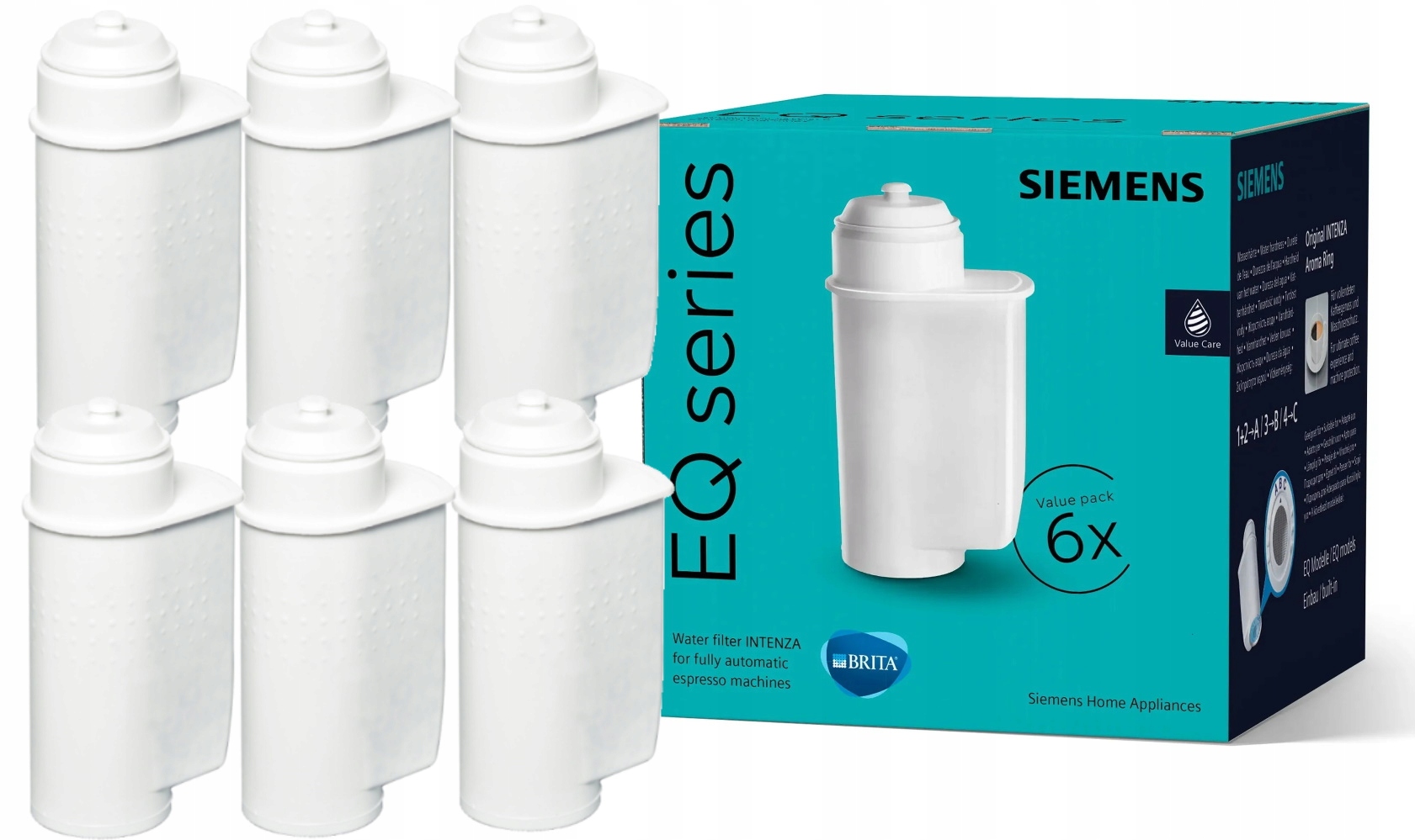 6 Ks Vodní filtr Brita TZ70003 pro kávovar Siemens Bosch TZ70063