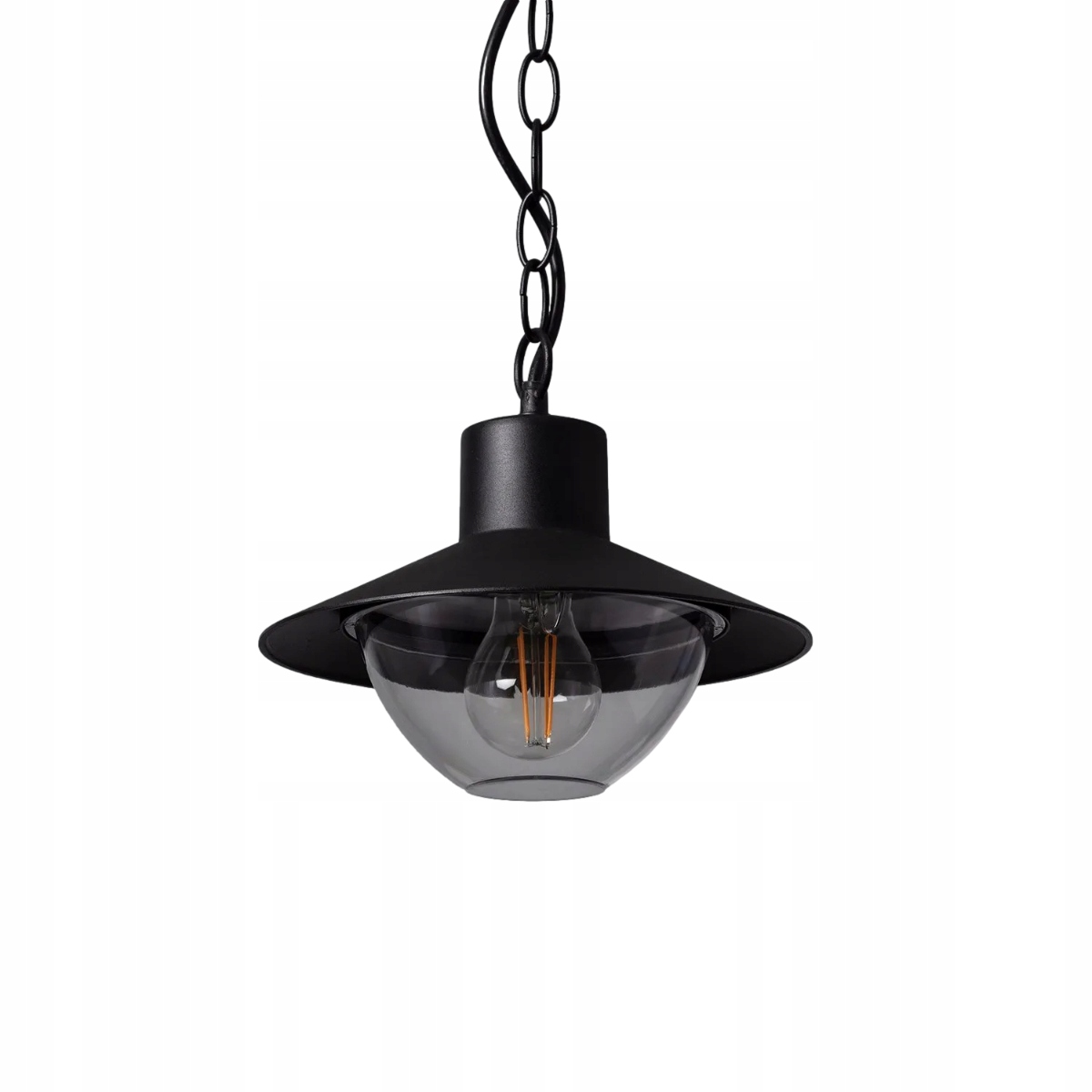 Závesná vonkajšia retro záhradná lampa loft čierna, moderná Abruzzo