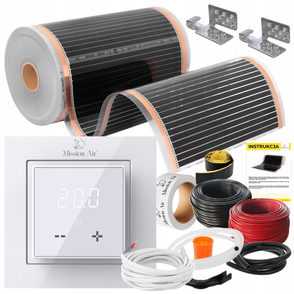 Set Mission Air Fólia vyhrievacia podložka Infračervená 50 cm A 160 W/m² 1 m² Ptc