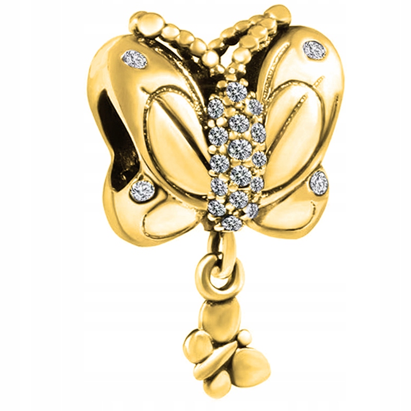 

Charms złoty Motyl Motylek Butterfly srebro 925