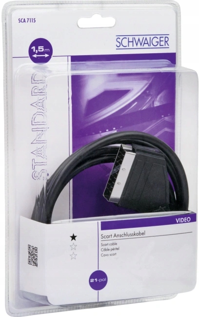 Kabel Schwaiger SCA7115 SCART (21-pin) 1,5 m