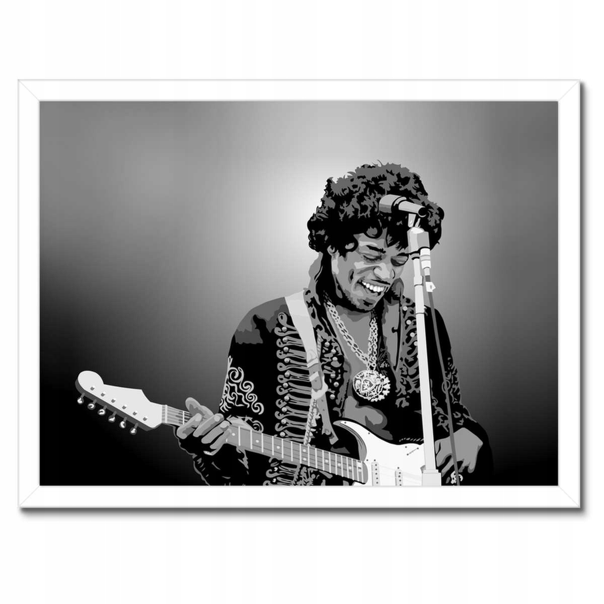 Plakáty v rámu 40x30 Jimi Hendrix Kytara Rock