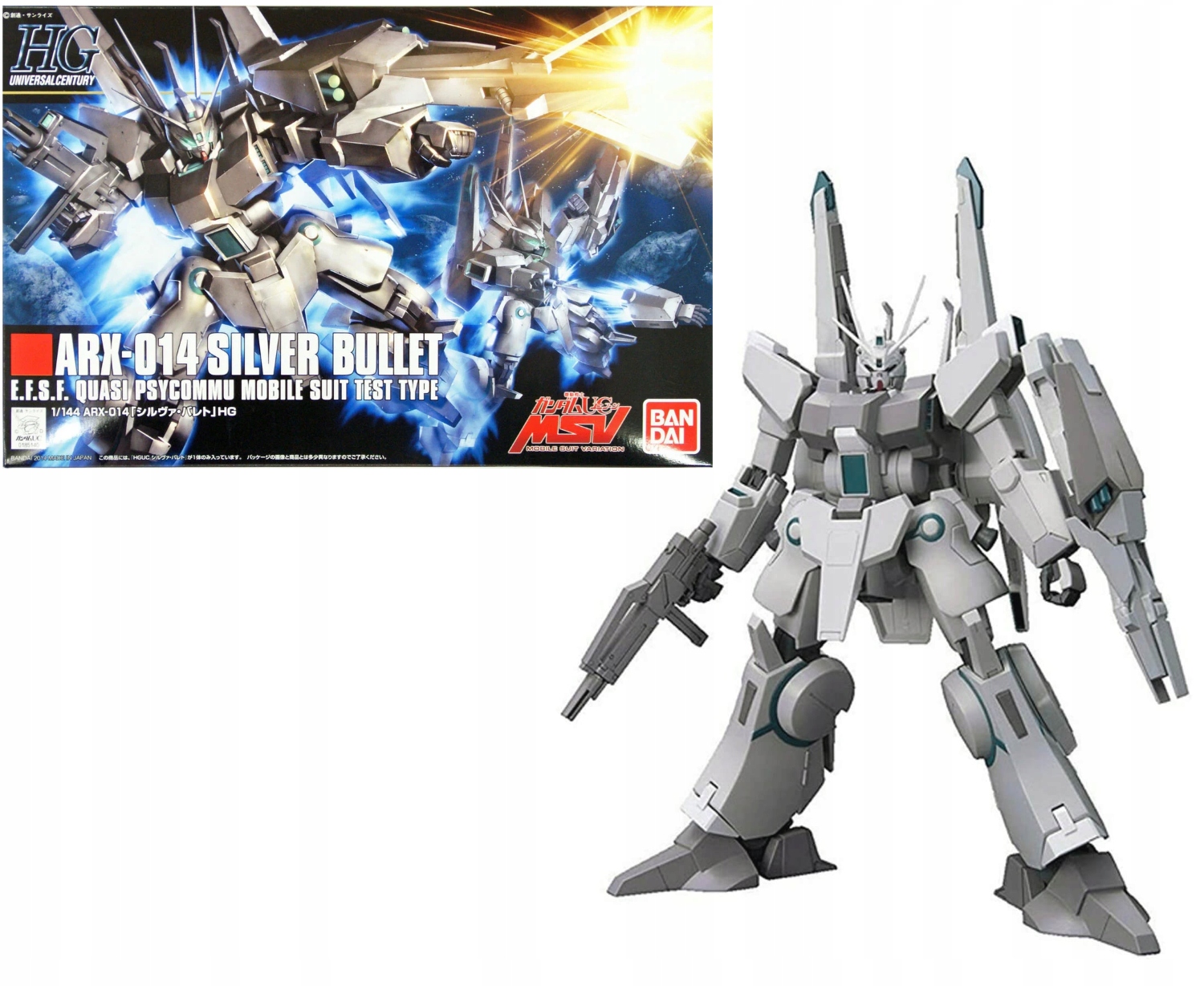 Model stavebnice Bandai Gundam Hguc 1/144 Silver Bullet Model stavebnice