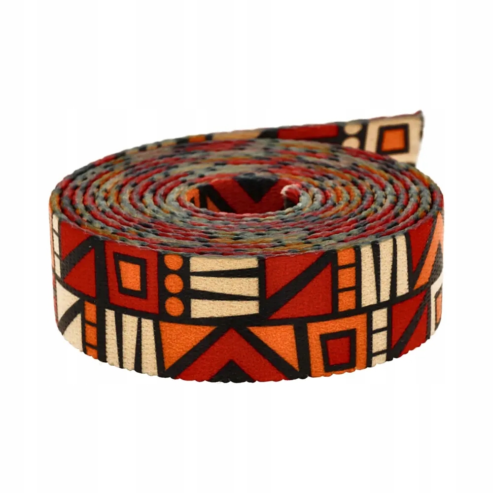 Popruh s potiskem Sublimace Red Etno 48 m hladká 1,7 mm 50 mm