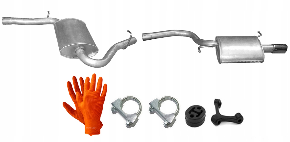 AUDI A4 B6 2.0 FSi (02-04) TŁUMIK ŚRODKOWY KOŃCOWY