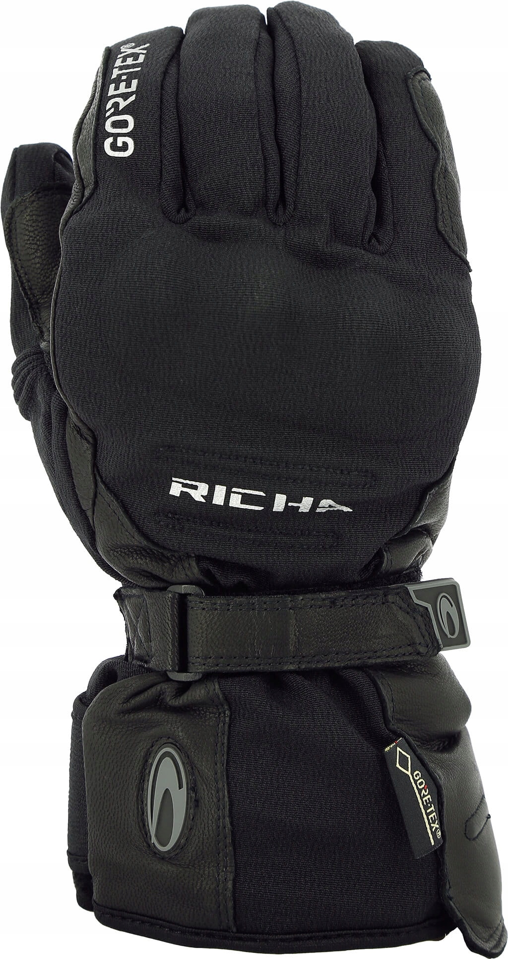 Richa Ice Polar Gore-tex Pánske Zimné Motocyklové Rukavice Čierne