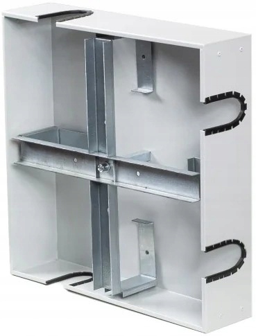 Kryt s rámem pro zásobu kabelů 40x40 šedý optický kabel