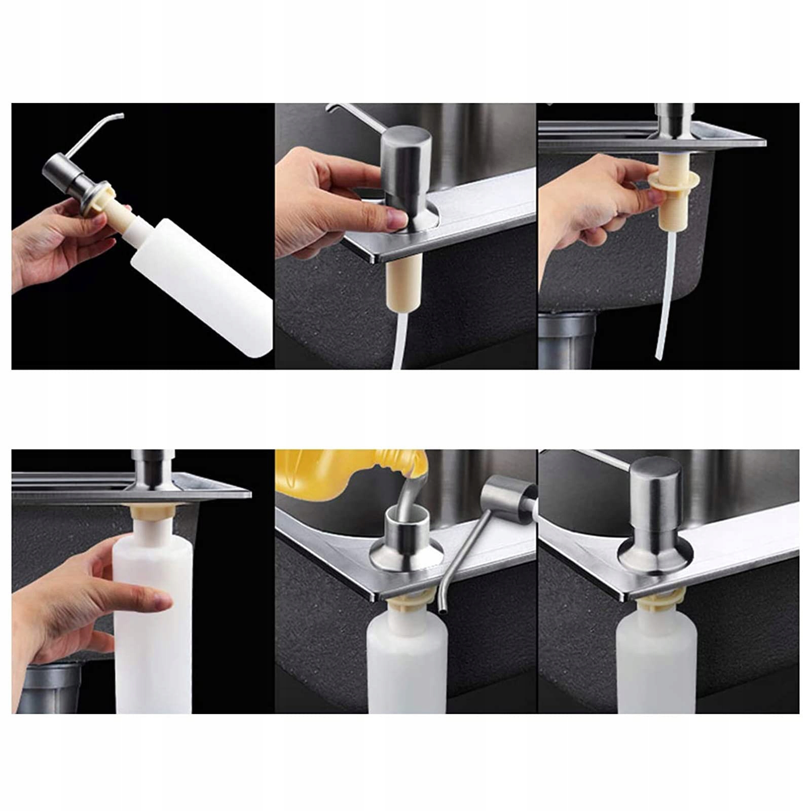 DOZOWNIK DO PŁYNU do naczyń mydła DO KUCHNI ZLEWOZMYWAK GRANITAN 500ml Marka inna