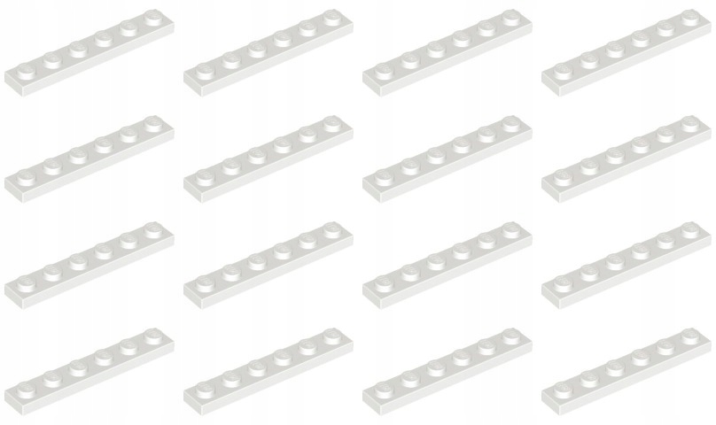 

Lego 3666 Płytka 1x6 biała Nowa (18g) 16 szt.