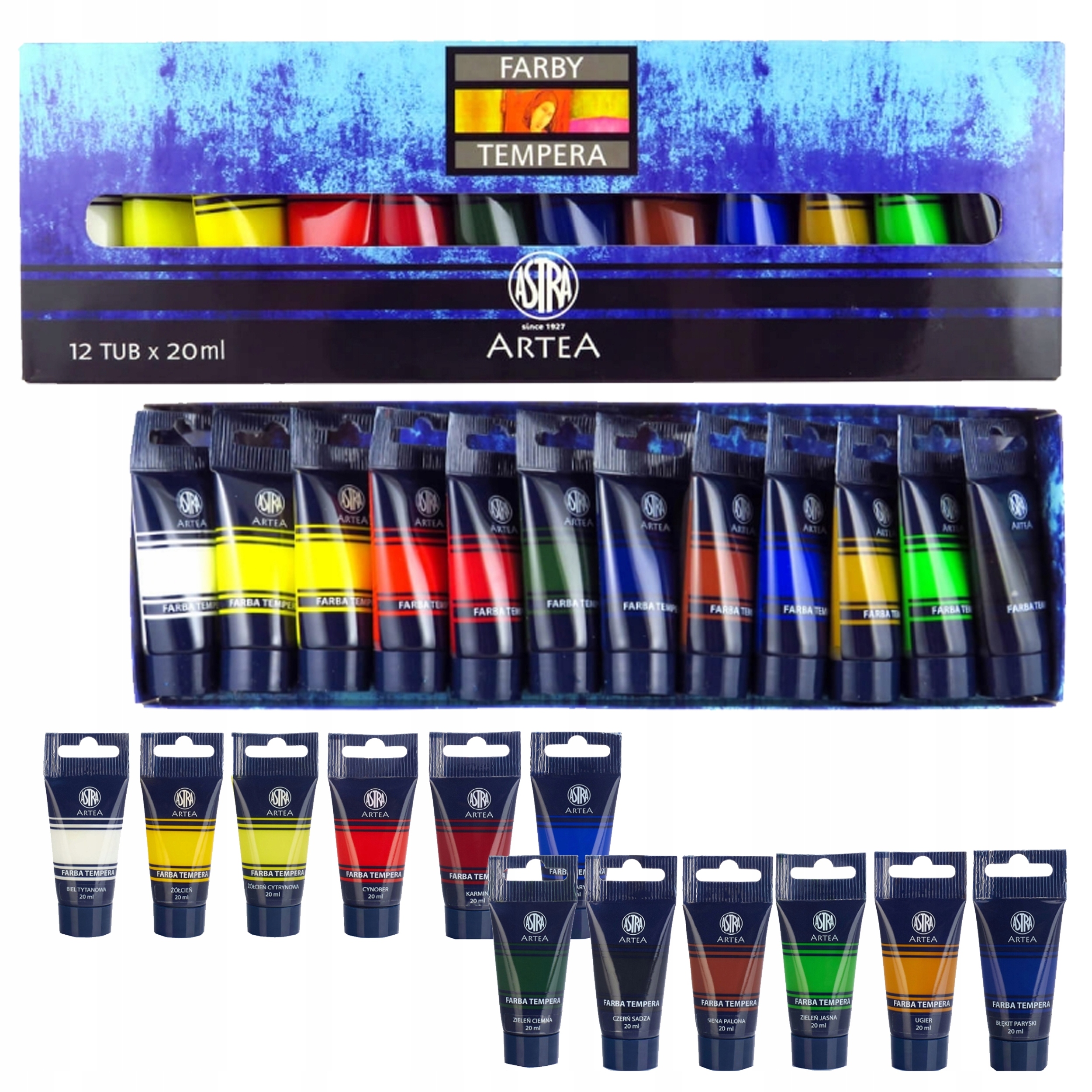 

Zestaw Farb Tempera W Tubach Astra Artea 12x20ml