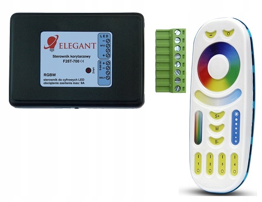 Digitální Led ovladač Elegant F28T Rgbw Efekt vlny 5-24 V s dálkovým ovládáním