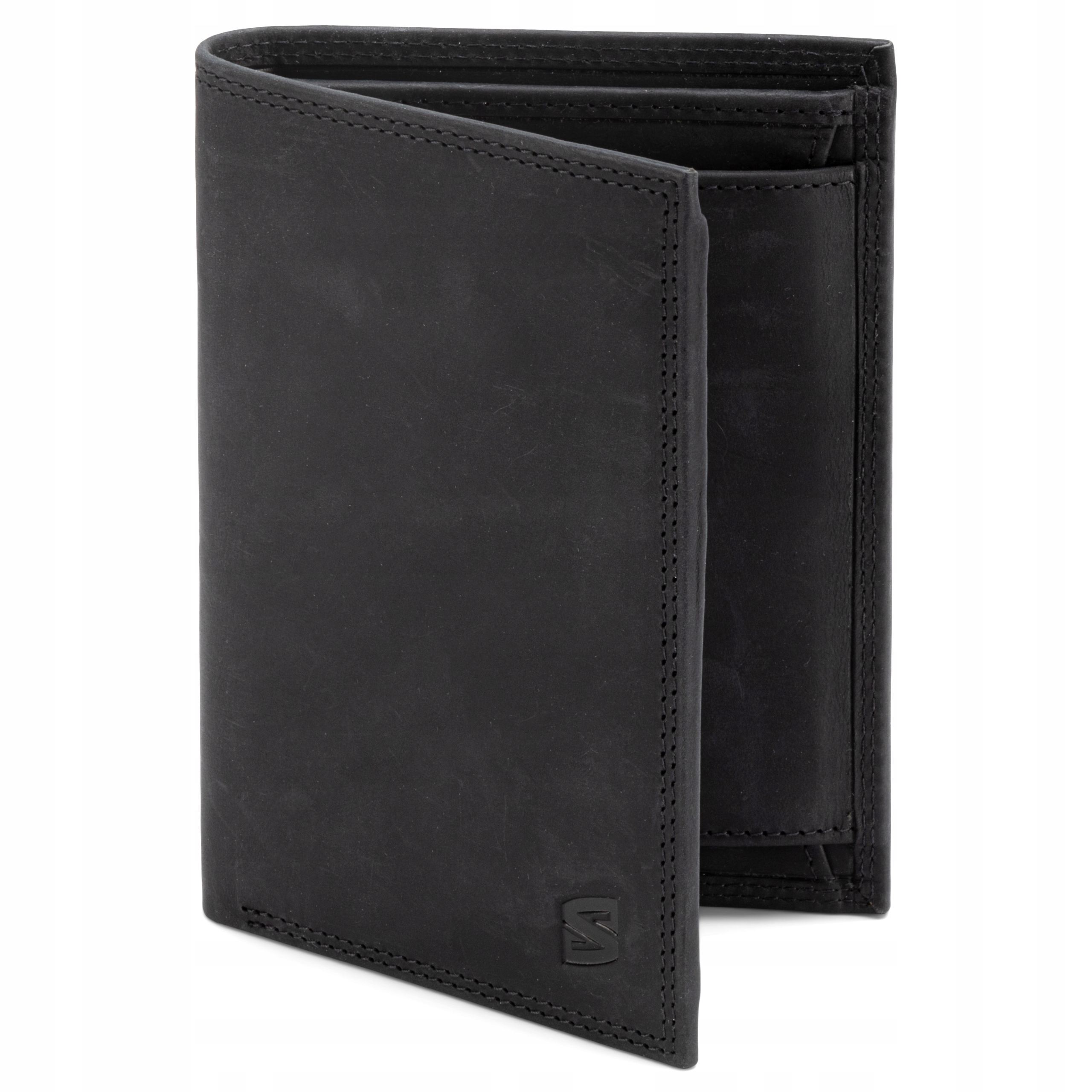 Serasar, Pánská kožená peněženka [Vintage] s Rfid ochranou, černá
