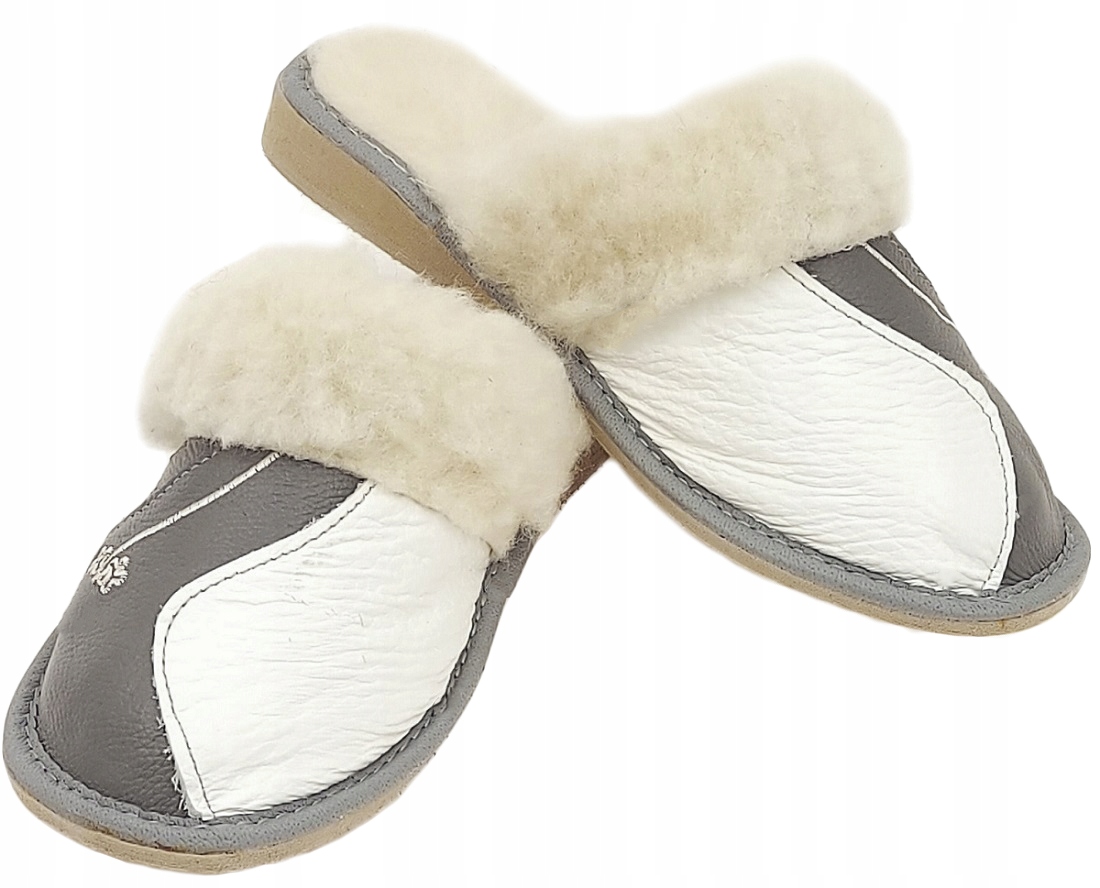 Pantofle Kapcie Skóra Wełna Haft Góralskie *39* Marka Halskór