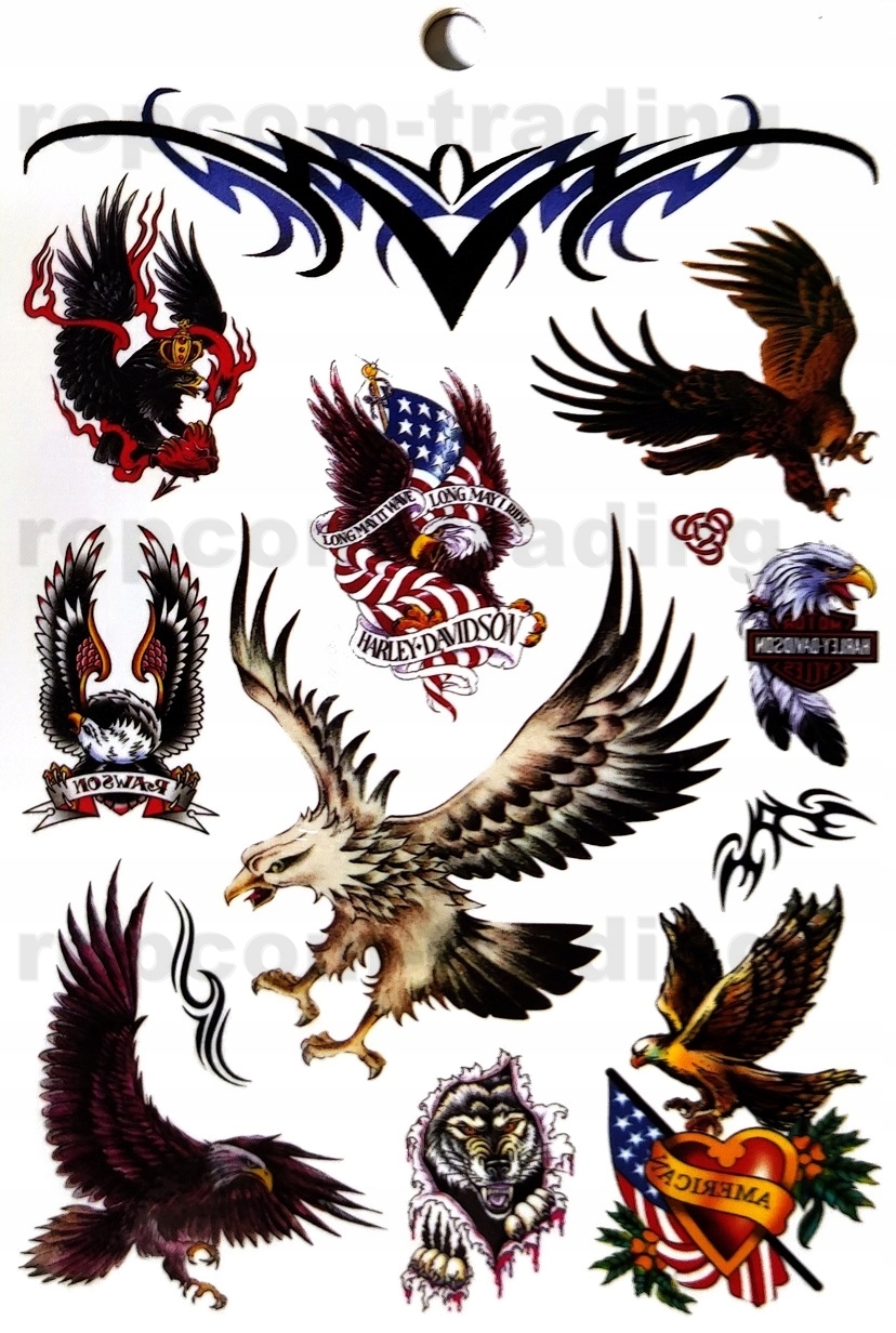 Zestaw Tatuaży Tatuaże Tymczasowe Zmywalne Tattoos Marka MC