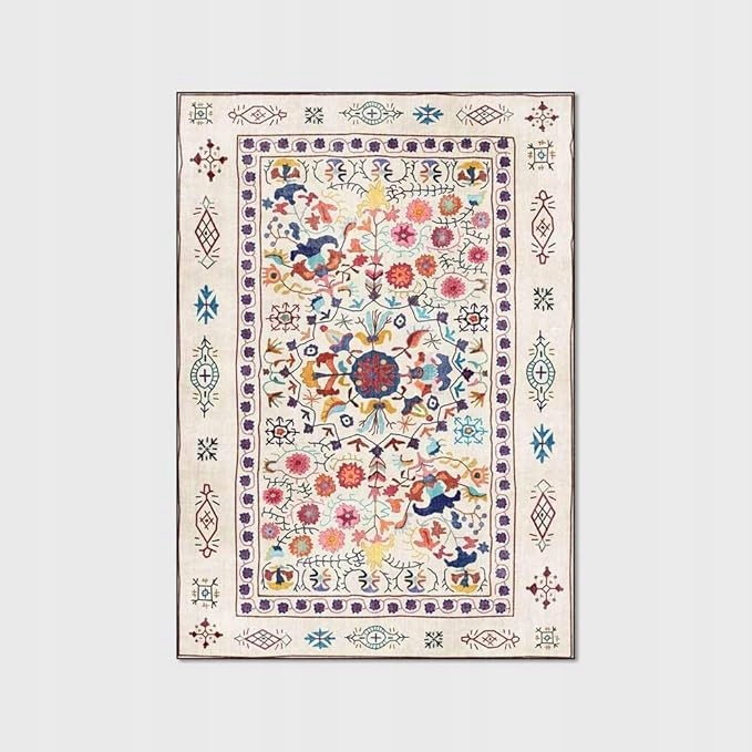 Moderní koberec 140 x 200 Vintage květiny ložnice jídelna obývací pokoj