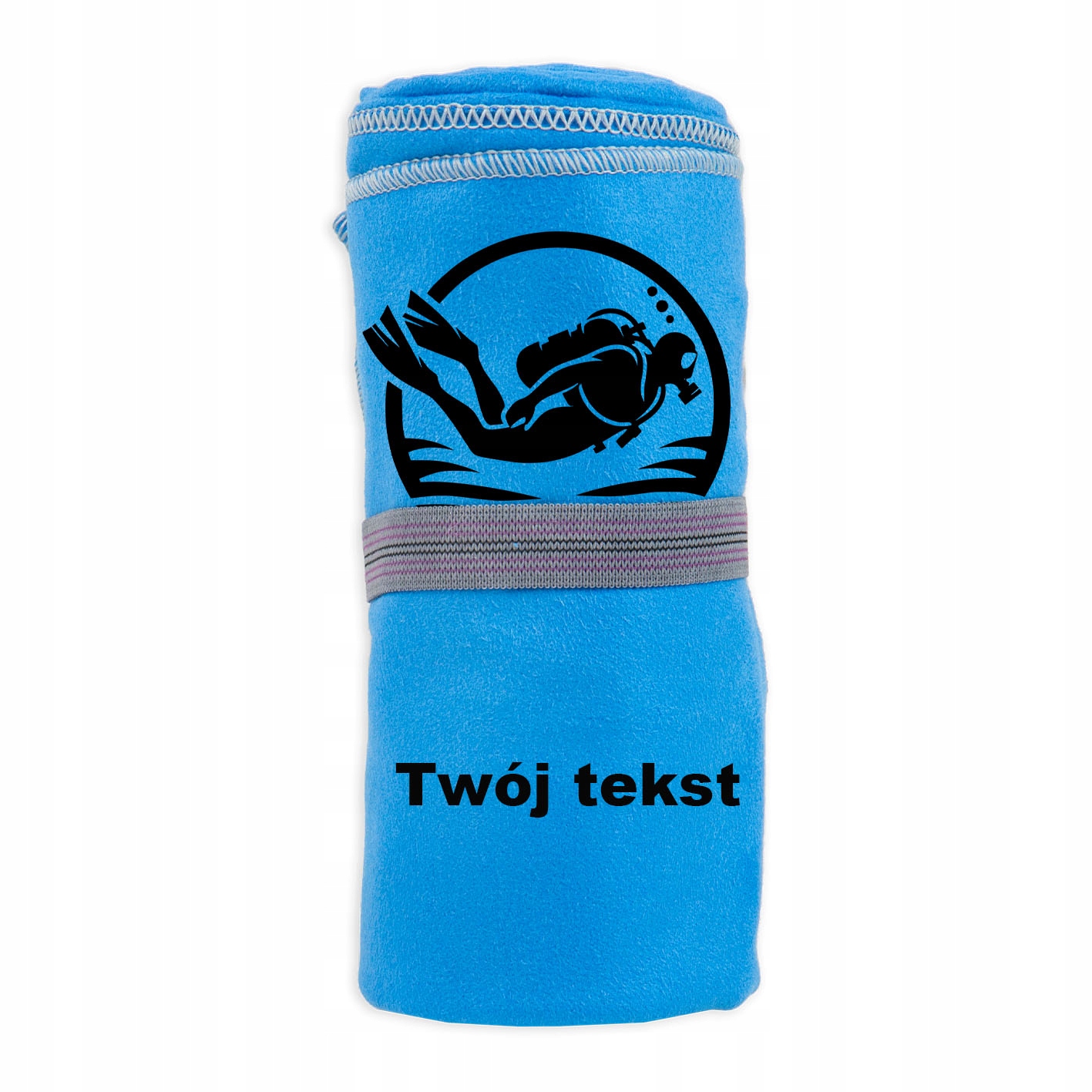 dla nurka personalizowany ręcznik z grawerem imię 72x90