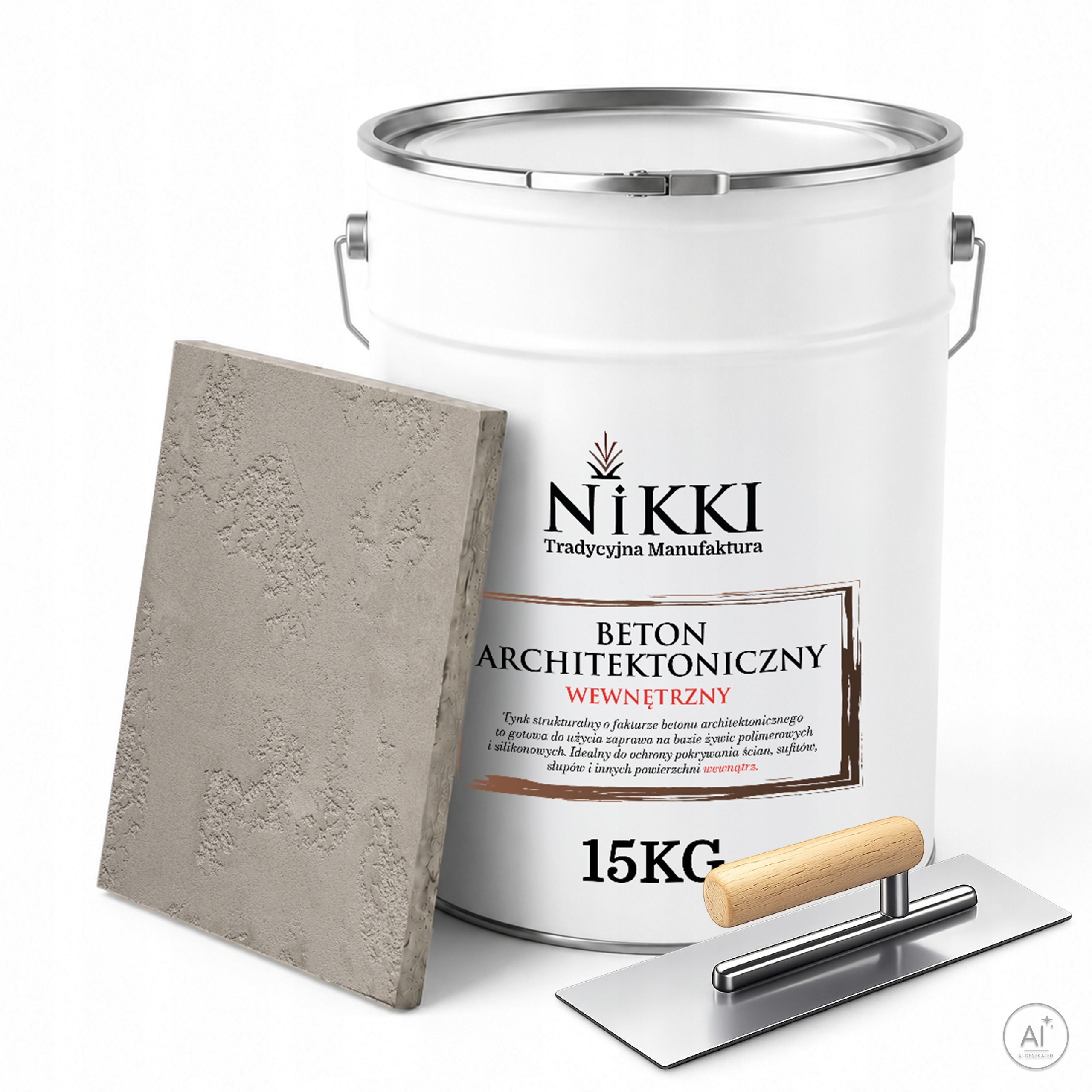 Architektonický dekoratívny betón vnútorný 10 m2 15 kg, svetlosivý hladidlo