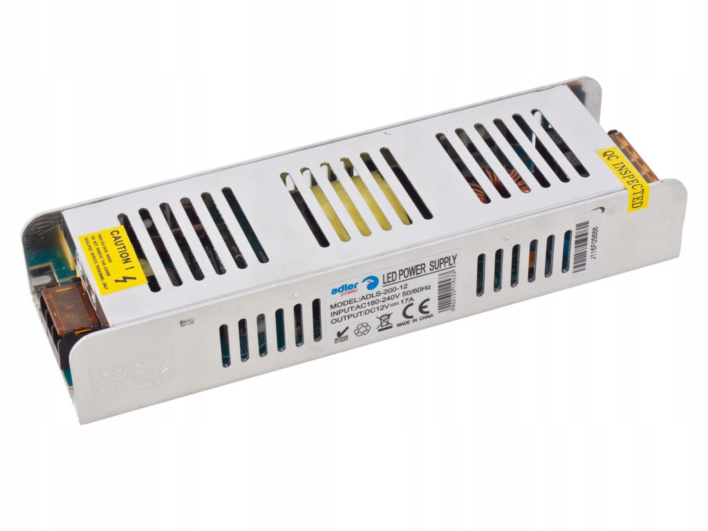 

Zasilacz Montażowy Do Taśmy Led 12V 200W Adler