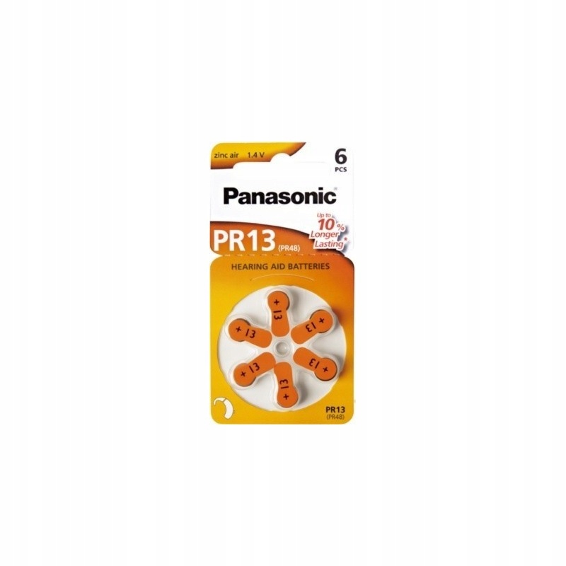 

6 x bateria do aparatów słuchowych Panasonic 13